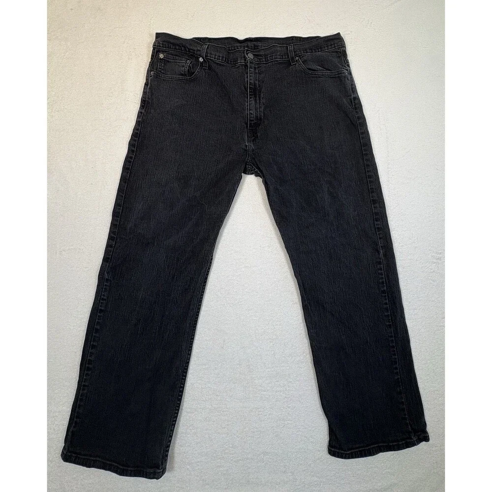 Levi’s 569 Loose Straight Jeans Men’s 40x30 Black Stretch Denim Classic 5 Pocket